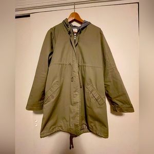 ASOS Maternity lightweight parka, sage green, size L